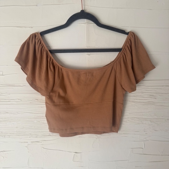 American Eagle Smocked Off-Shoulder Top | Size Small - Picture 3 of 7